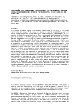 forma&ccedil;&atilde;o continuada de professores em l&iacute;ngua portuguesa nos