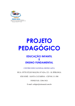 Projeto Pol&iacute;tico Pedag&oacute;gico