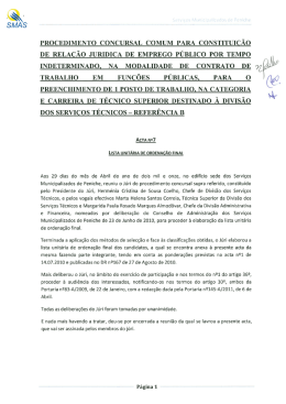 Técnico Superior divisão de Serviços Técnicos