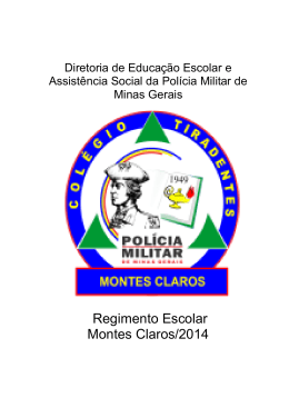 Regimento Escolar Montes Claros/2014