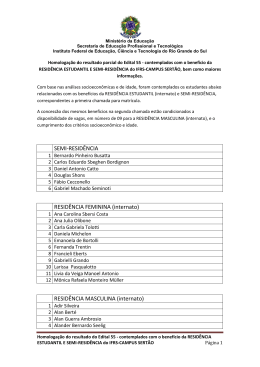 Homologa&ccedil;&atilde;o do resultado do edital 55