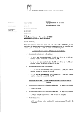 A&ccedil;&atilde;o Social Escolar 2009-2010
