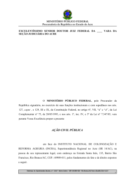 A&Ccedil;&Atilde;O CIVIL P&Uacute;BLICA - Procuradoria da Rep&uacute;blica no Acre