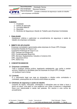 Diretrizes de Seguran&ccedil;a e Sa&uacute;de do Trabalho para