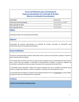 Blocos de Anota&ccedil;&atilde;o Personalizados