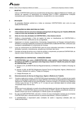 Diretrizes para a Seguran&ccedil;a e Sa&uacute;de no Trabalho