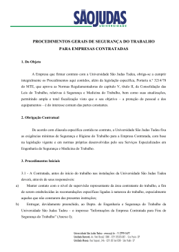 Procedimentos Gerais de Seguran&ccedil;a do Trabalho