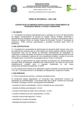 1 TERMO DE REFERÊNCIA – CMC/ IFAM CONTRATAÇÃO DE