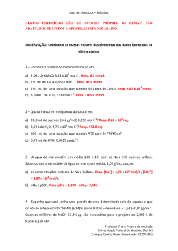 Solu&ccedil;&otilde;es - Exerc&iacute;cios