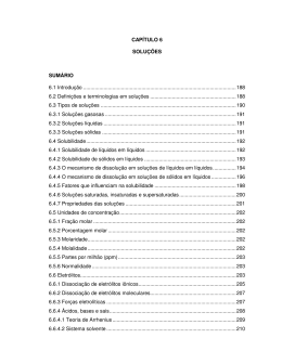CAP&Iacute;TULO 6 SOLU&Ccedil;&Otilde;ES SUM&Aacute;RIO 6.1 Introdu&ccedil;&atilde;o