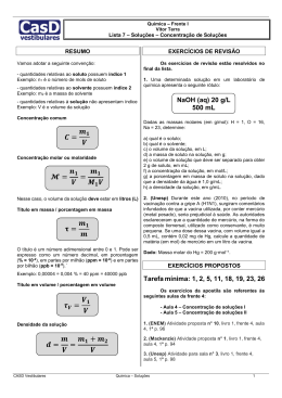 Concentração de Soluções