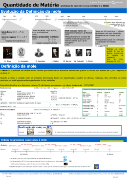 grandeza de base do SI cuja unidade &eacute; a mole