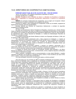13.D- DIRETORES DE COOPERATIVA HABITACIONAL: