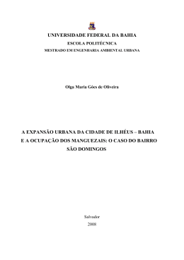 universidade federal da bahia a expansão urbana da cidade de ilhéus