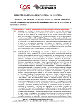 Requisitos - ETEC ILHA SOLTEIRA