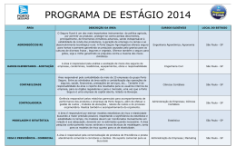 PROGRAMA DE ESTÁGIO 2014