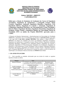 Edital Brafitec n&ordm; 002/2015 - DRII/UFU