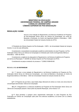 Resolução 10/2008 - Universidade Federal de Campina Grande