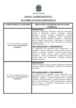 ANEXO I - Matriz Espec&iacute;fica de Correla&ccedil;&atilde;o do