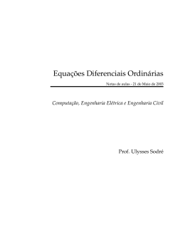 Equa&ccedil;&otilde;es Diferenciais Ordin&aacute;rias (edo)
