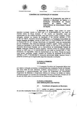 Convenio Coop 002-2008 Funcesi – Unifei