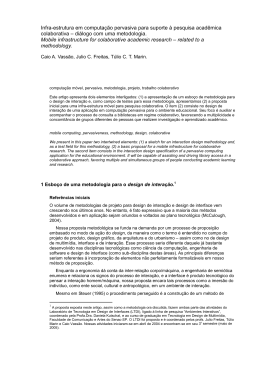 Infra-estrutura em computa&ccedil;&atilde;o pervasiva para