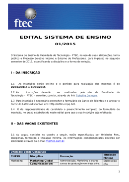EDITAL SISTEMA DE ENSINO