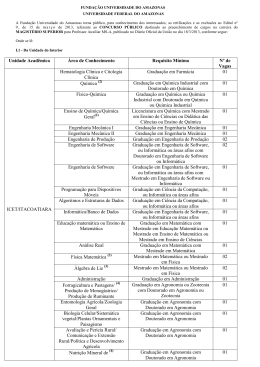 Retifica&ccedil;&atilde;o - Universidade Federal do Amazonas