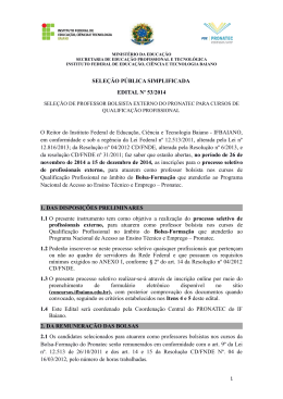 edital 53/2014 - sele&ccedil;&atilde;o p&uacute;blica simplificada pronatec