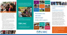 Ent&atilde;o UWC &eacute; para ti. - United World Colleges