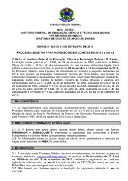 Edital IF Baiano 2013