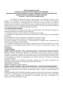 edital n&ordm; 1 &ndash; tjdft - CESPE / UnB