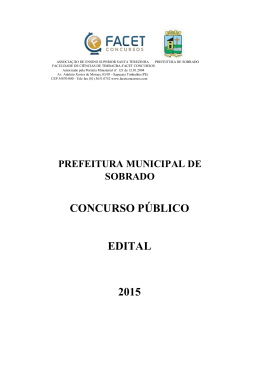 CONCURSO PÚBLICO EDITAL 2015