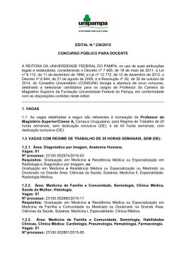 EDITAL N.&ordm; 230/2015 CONCURSO P&Uacute;BLICO PARA