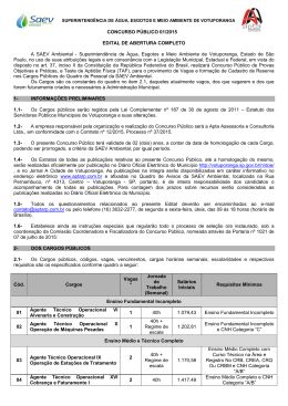 CONCURSO P&Uacute;BLICO 01/2015 EDITAL DE ABERTURA