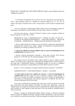 PRAZO DE VALIDADE DE CONCURSO P&Uacute;BLICO: Qual o termo