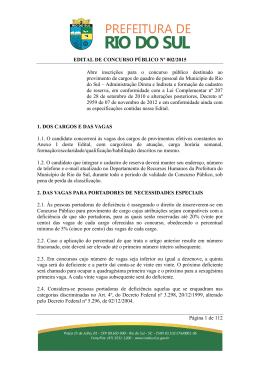 EDITAL DE CONCURSO P&Uacute;BLICO N&ordm; 002/2015