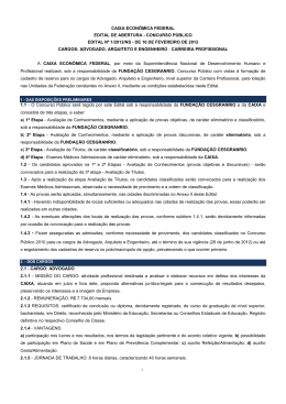 Edital nº. 1/2012/NS - Fundação Cesgranrio