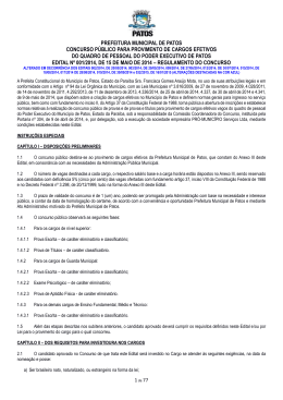 CONCURSO PÚBLICO - EDITAL N º 01/2003 - Pró