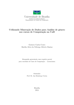 Utilizando Mineração de Dados para Análise de gênero nos
