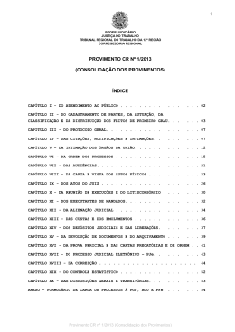 Provimento CR N&ordm; 1/2013 - OAB-BC