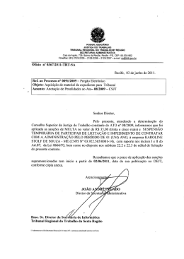 PODER JUDICIÁRIO - Tribunal Regional do Trabalho da 6ª Região