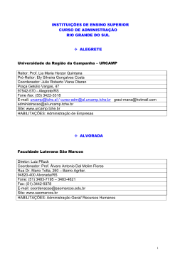 INSTITUI&Ccedil;&Otilde;ES DE ENSINO SUPERIOR DO RIO - CRA-RS