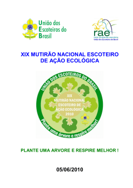XIX MutEco - Rede Ambiental Escoteira