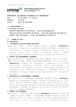 1 EXTRAPAUTA DA REUNI&Atilde;O ORDIN&Aacute;RIA DA CONGREGA&Ccedil;&Atilde;O