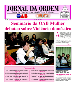 Jornal da Ordem - Edi&ccedil;&atilde;o n&ordm; 53 - OAB