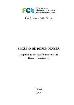 SEGURO DE DEPEND&Ecirc;NCIA - RUN - Universidade Nova de Lisboa