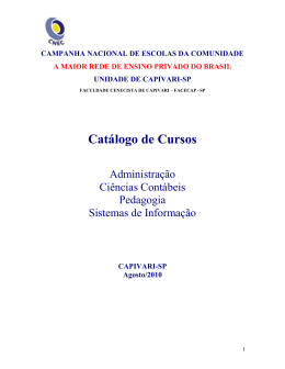 Catálogo de Cursos - CNEC Unidade Capivari