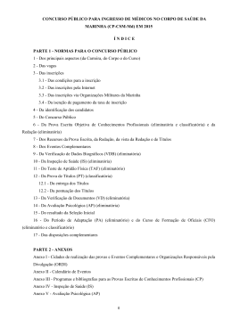 Edital de abertura - Diretoria de Ensino da Marinha