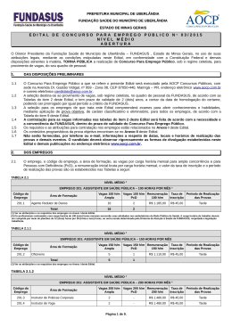 EDITAL DE CONCURSO PARA EMPREGO P&Uacute;BLICO N &ordm; 0 3 /20 15